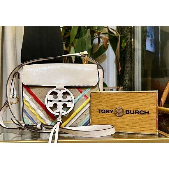 Tory Burch Handbags - ♦️♦️ AUTHENTIC TORY BURCH MILLER STRIPED HANDBAG/CROSSBODY ♦️♦️